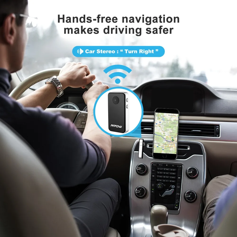 Mpow MBR1 мини беспроводной музыкальный ресивер Bluetooth 4 0 стерео аудио с микрофоном