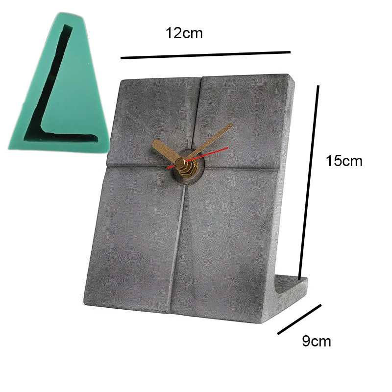 Европейские бетонные часы, креативные часы для гостиной, скандинавские простые украшения для спальни, декоративные часы, цементные формы