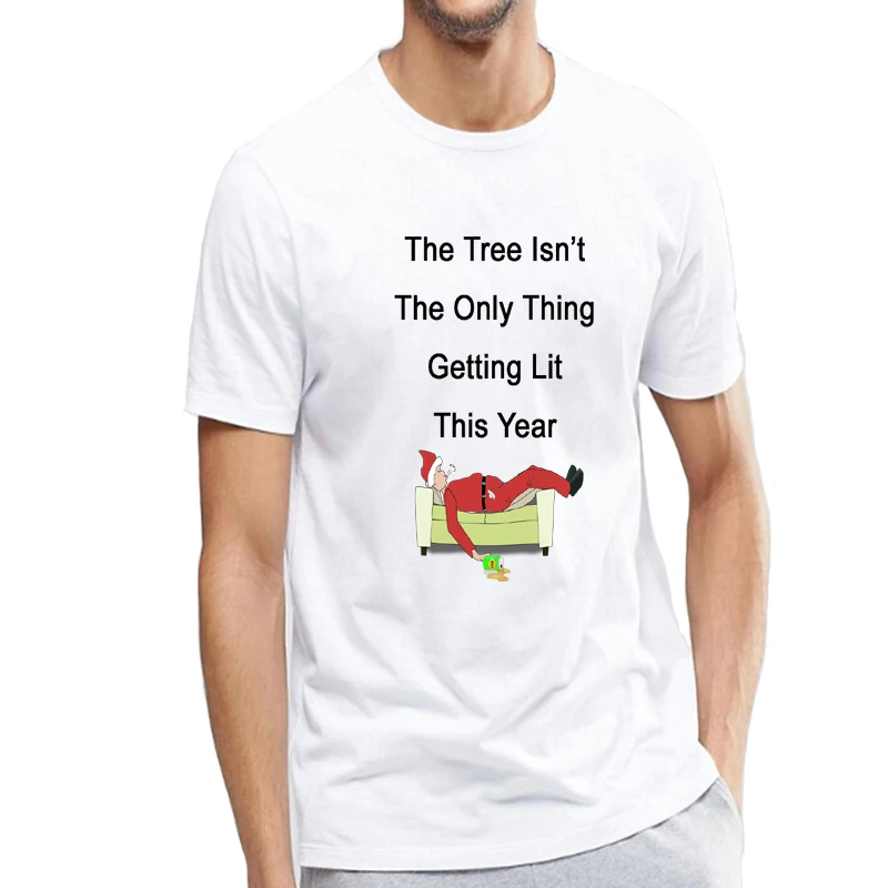 

Funny Christmas Sayings Pirnted Christmas T Shirt for Men Short Sleeve Plus Size S-3XL
