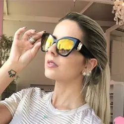 WOW Защита от солнца кошачий глаз Солнцезащитные очки для женщин Для женщин 2018 Брендовая Дизайнерская обувь из металла переключатель