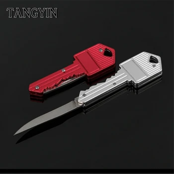 

Direct High Hardness Folding Knife Key Chain Camping Outdoor Portable Survival Car Bag Keychain Key Ring For Men Women Jewelry