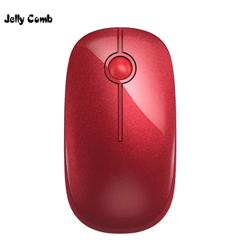 

Jelly Comb 2.4G Wireless Mouse Red Color Slient Button 1600 DPI Optical Mute Mouses For Macbook Computer Mini Mice for Laptop PC