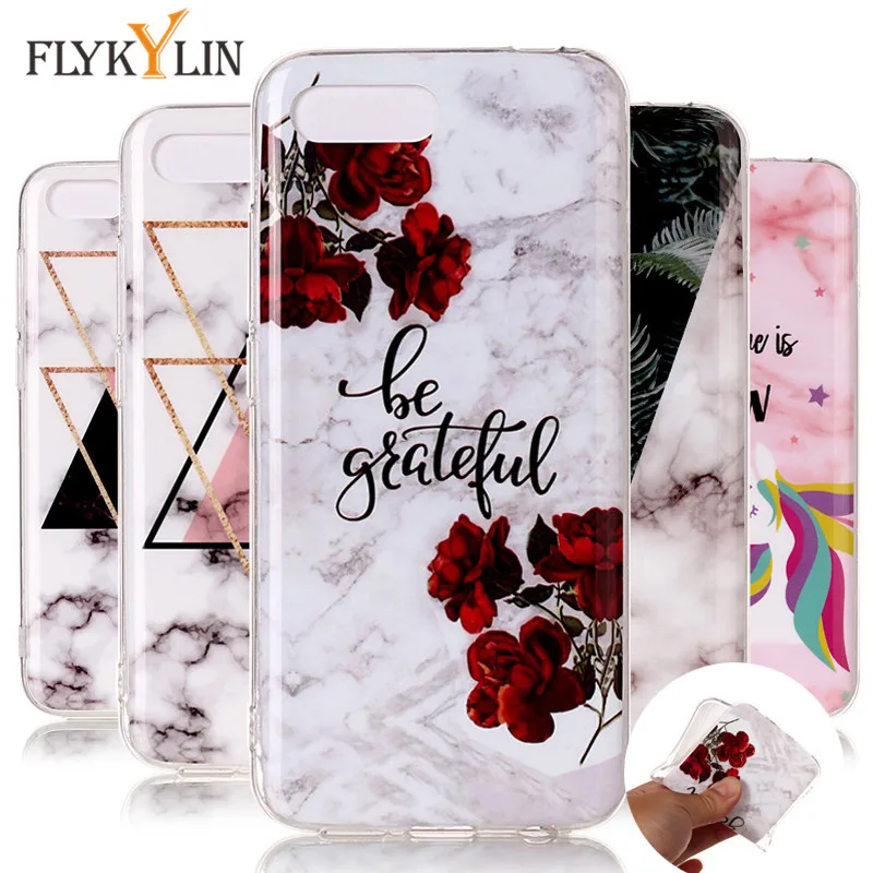 FLYKYLIN Soft TPU case on For Fundas Huawei Honor 9 Lite cases Coque 10 cover Luxury Marble Stone phone |