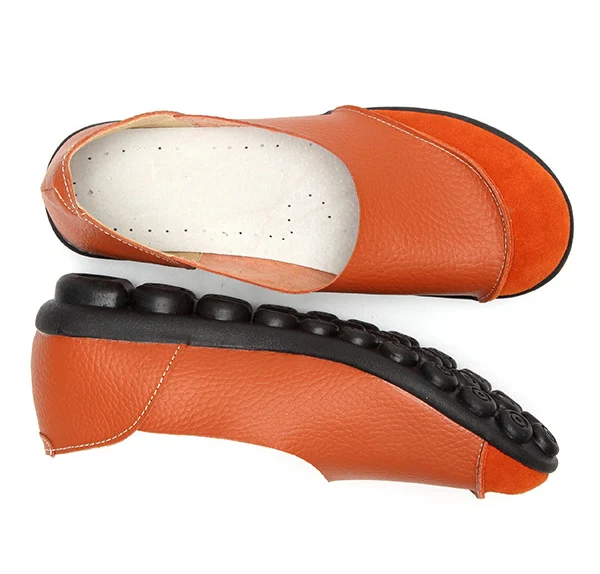 Г. Новая женская повседневная обувь женская обувь из мягкой натуральной кожи на плоской подошве, Нескользящие женские лоферы для отдыха, водонепроницаемые Мокасины без шнуровки, большие размеры 35-43