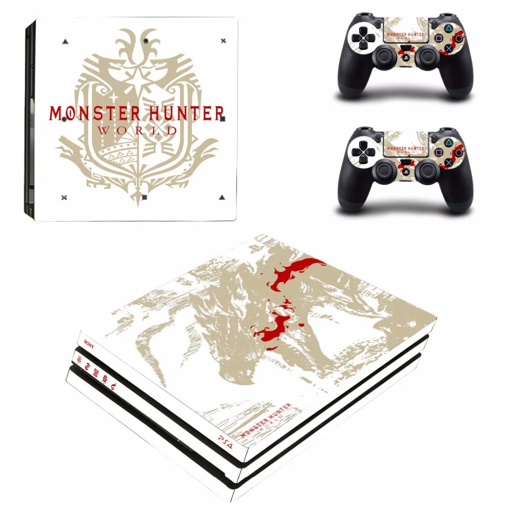 Для Monster Hunter мира PS4 Pro кожи Стикеры для Игровые приставки 4 консоли и 2 Пульты ДУ для игровых приставок PS4 Pro шкуры Стикеры наклейка винил