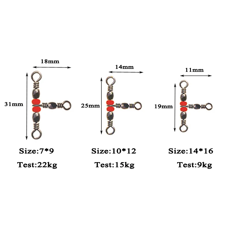 20 шт./лот рыболовные оснастки поворотный 3 ходовой вертлюгом кольцо рыболовный крючок приманки соединительная линия с бисером рыболовные принадлежности X337