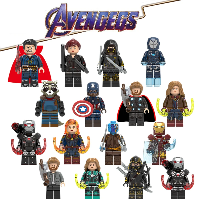 

16Pcs/Set Avengers 4 Endgame Legoed Marvel Super Heroes Iron Man Thor Building Blocks Action Figure Gift Toys For Children CK016