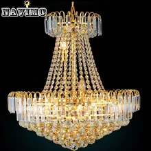 Modern Fashion LED Royal Empire Golden Crystal Chandeliers French Art Lights Luxury Decoration Ceiling Lamps Lighting