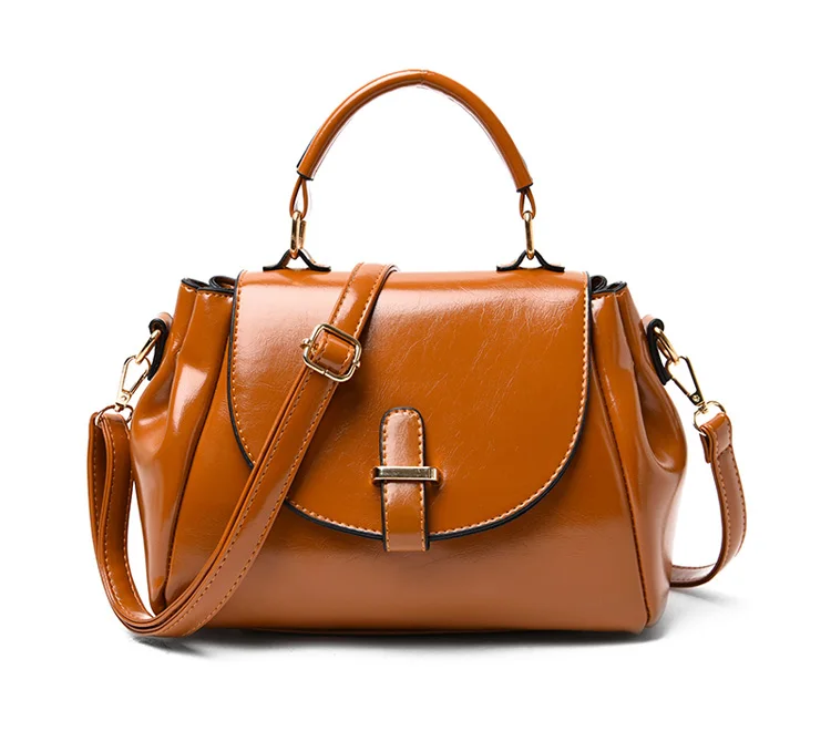 Модная кожаная сумка-мессенджер Женская винтажная маленькая сумка через плечо для женщин сумки женские черные коричневые темно-синие