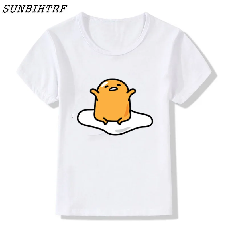 Лидер продаж Новый Обувь для мальчиков/Обувь девочек белый Gudetama Футболка