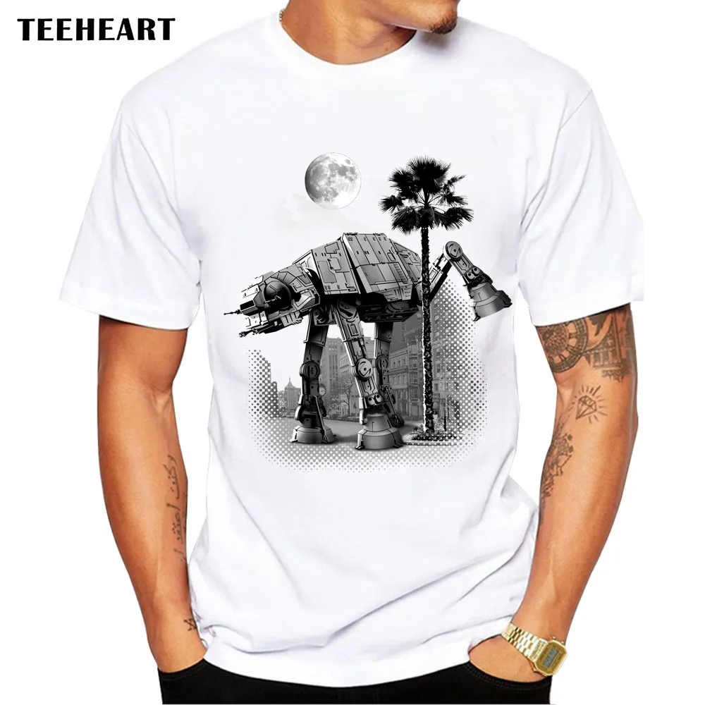 

2017 Funny AT-AT Pee T Shirt Men Short Sleeve O-neck Modal Starwars T Shirts Tees Shirt Fashion Summer Tees la550