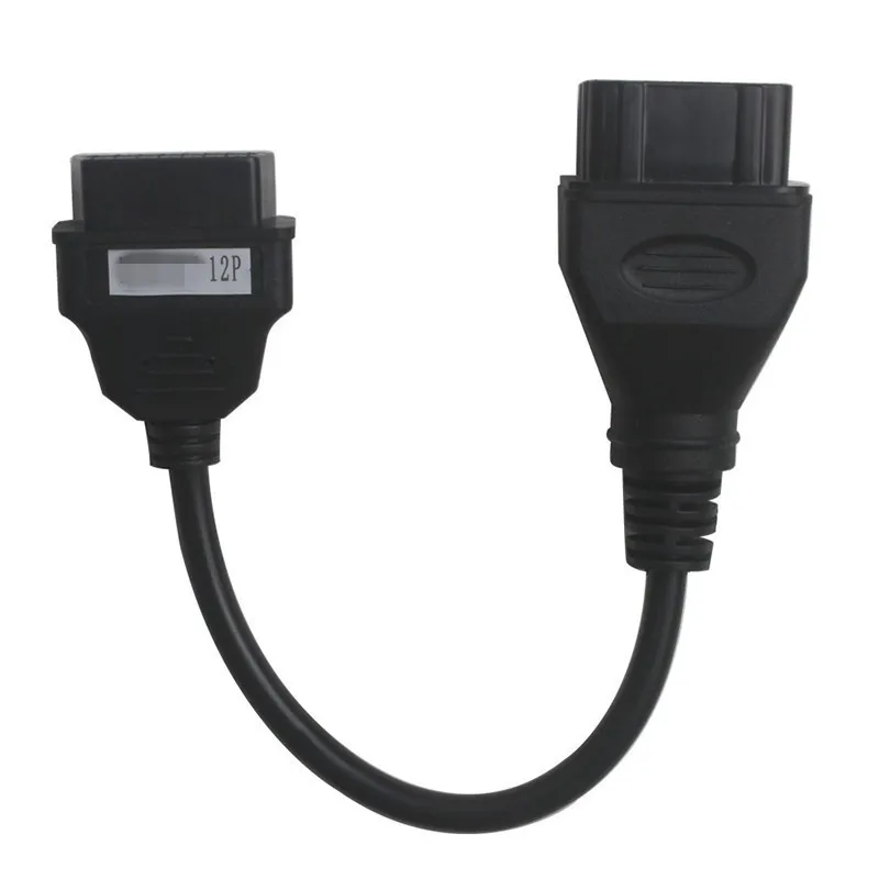 For Renault 12Pin to OBD2 16pin Connector Adapter 12 pin OBD II Car Accessories Diagnostic Cable