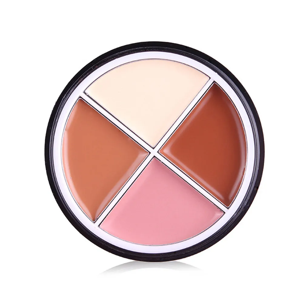 4 Color Concealer Palette Face Make-Up Base Contours Palette Pressed Face Make up Concealer Cream Makeup Powder Palette Cosmetic