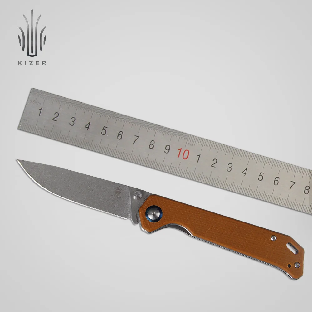 Нож kizer складной карманный нож очень гладкий мини нож edc bushcraft флип g10 Ручка - Цвет: V4458A4