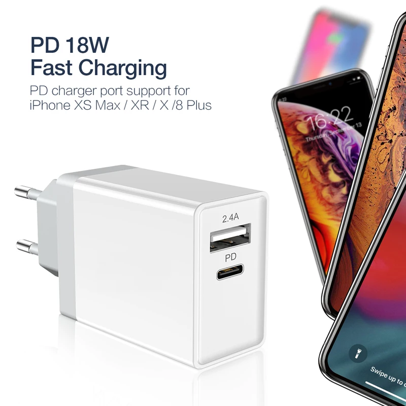 Oppselve Зарядное устройство USB 30 Вт Тип C Быстрая зарядка турбо настенное зарядное