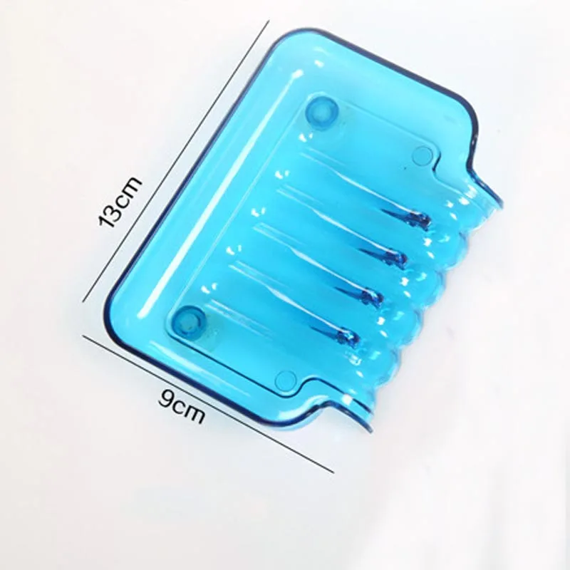 Home Kitchen Clean Sucker Draining Soap Dish Storage Organizer Tray Holder Plastic Rack for Bathroom Toilet use 8
