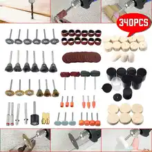 340 шт. Мини электрическая дрель шлифовальный станок аксессуары роторные инструменты шлифовальный Полировочный Набор бит для Dremel шлифовальный полировальный
