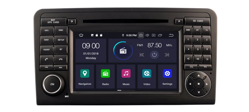 For Mercedes Benz GL Class X164 GL320 2005~2012 2 DIN Car Android 9 GPS Naviation Multimedia system Bluetooth Radio Amplifier 11