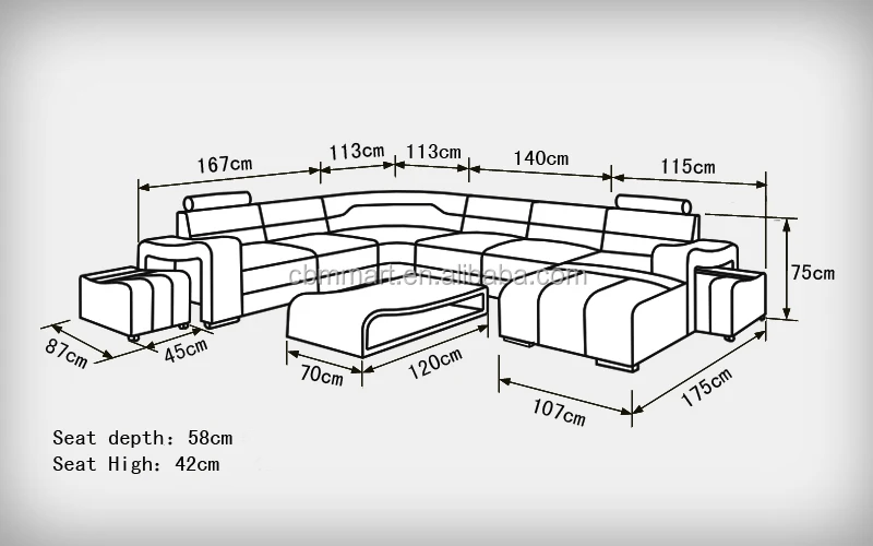 Горячая модные красивые наборы диванов дизайн V016