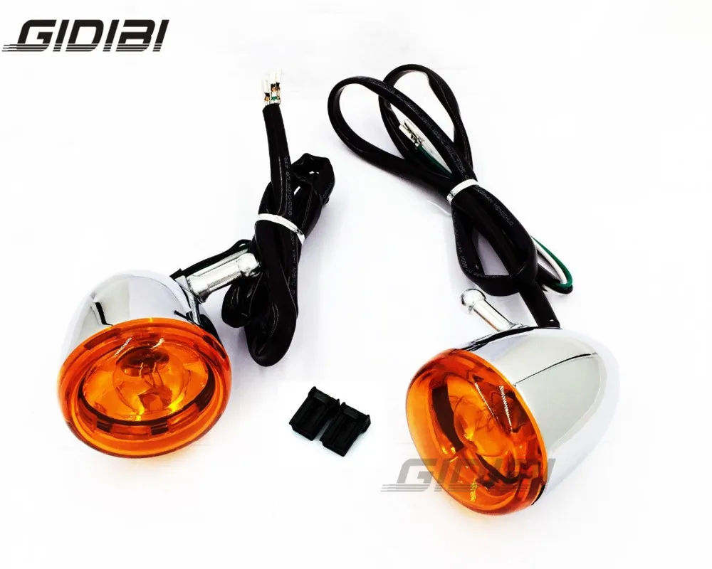 

Motorcycle Front Chrome Shell Visor Trim Ring Turn Signal Light For Harley XL883 XL1200 1200 Lamp 1992- up