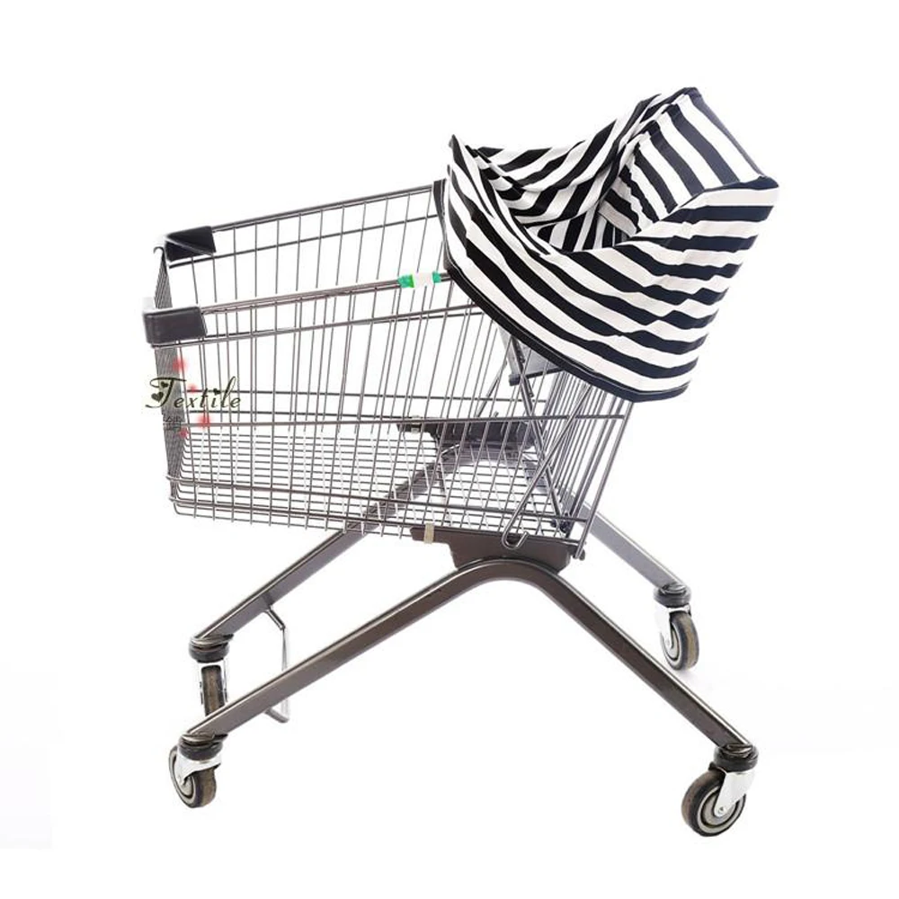 3 in 1 Infant Striped Car Seat Cover Nursing Cover Car Seat Canopy Shopping Cart Covers
