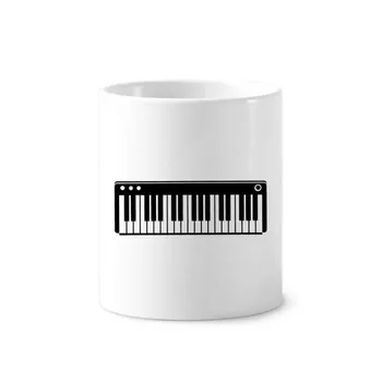 

Electric Piano Music Vitality Sounds Toothbrush Pen Holder Mug White Ceramic Cup 12oz