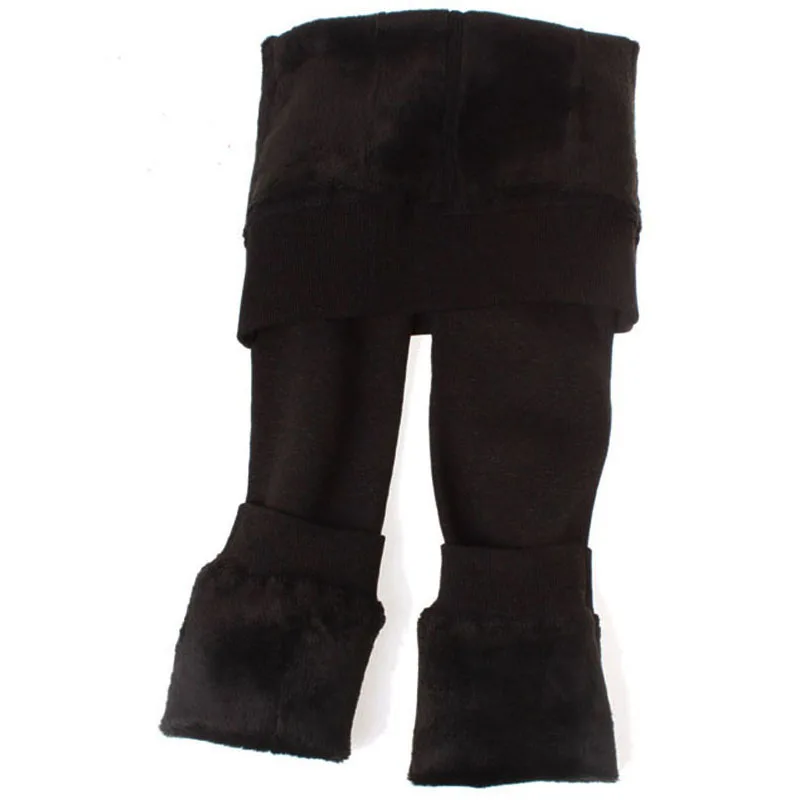 Новые зимние шерстяные леггинсы для девочек детские толстые теплые штаны с эластичным поясом цветные хлопковые леггинсы штаны для девочек