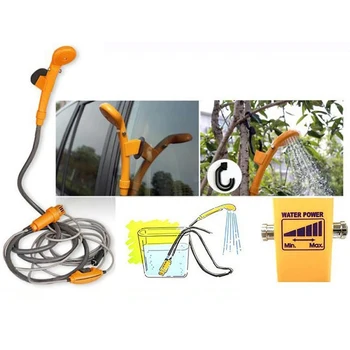 

12V Car Caravan Hiking Travel Shower Pump Pipe Kit Electric Car Plug Outdoor Camper Caravan Van Camping Travel Shower Portable