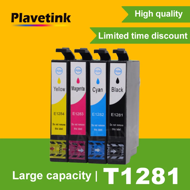 Чернильный картридж Plavetink для Epson T1281 картриджи принтера Stylus SX130 S22 SX125 SX230 SX235W SX420W