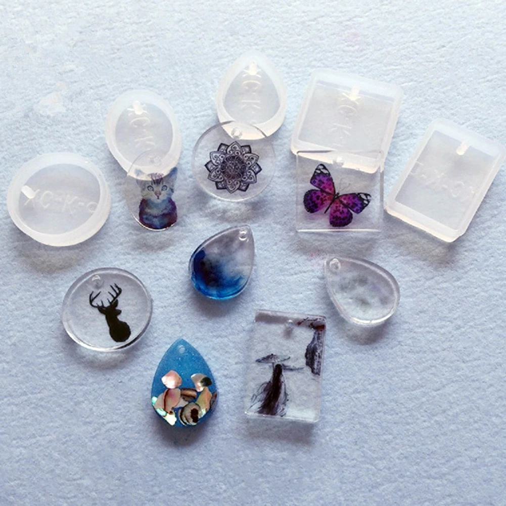 

5Pcs/ Set Water Drop Epoxy Silicone Mold Crystal Diamond Bracelet Pendant Jewelry Doming Mould Resin Casting Mould Craft