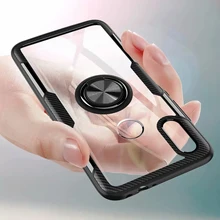 Для Xiaomi Redmi Note 7 Pro Чехол с кольцом и подставкой на магните прозрачный противоударный защитный чехол на заднюю панель для xiaomi redmi 7