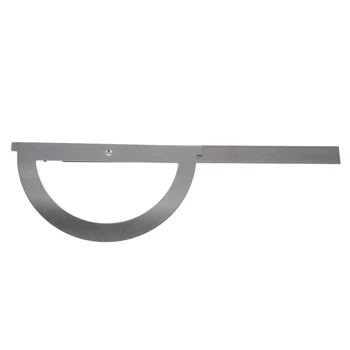 

Gray Stainless Steel Rotating 180 Degree Mesurement Protractor Metric 15cm Ruler