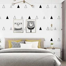10 м длинные 53 см в скандинавском стиле обои современный минималистичный милый треугольник спальня детская комната мальчик девочка Корея обои