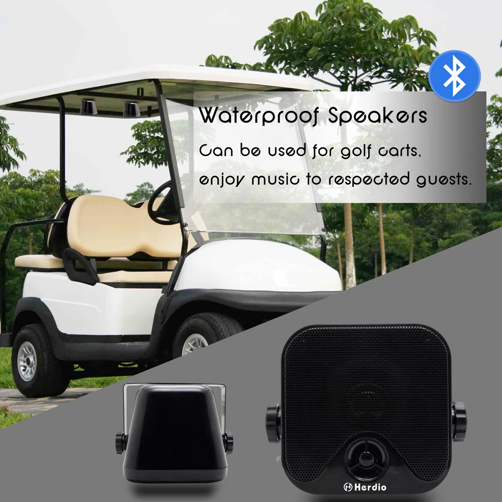 Falantes à Prova Estéreo do Carro Resistente ao ar Falantes para Atv Motocicleta Bluetooth Alto Dwaterproof Água Marinha Áudio 4 Livre Utv Barco Música Som 15 água marinha áudio estéreo do carro 4