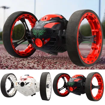 

Kids 2.4GHz Mini Flexible 360Degree Rotation Bounce Car Spins Remote Control Jumping Car Robot Electric RC Stunt Car Vehicle Toy