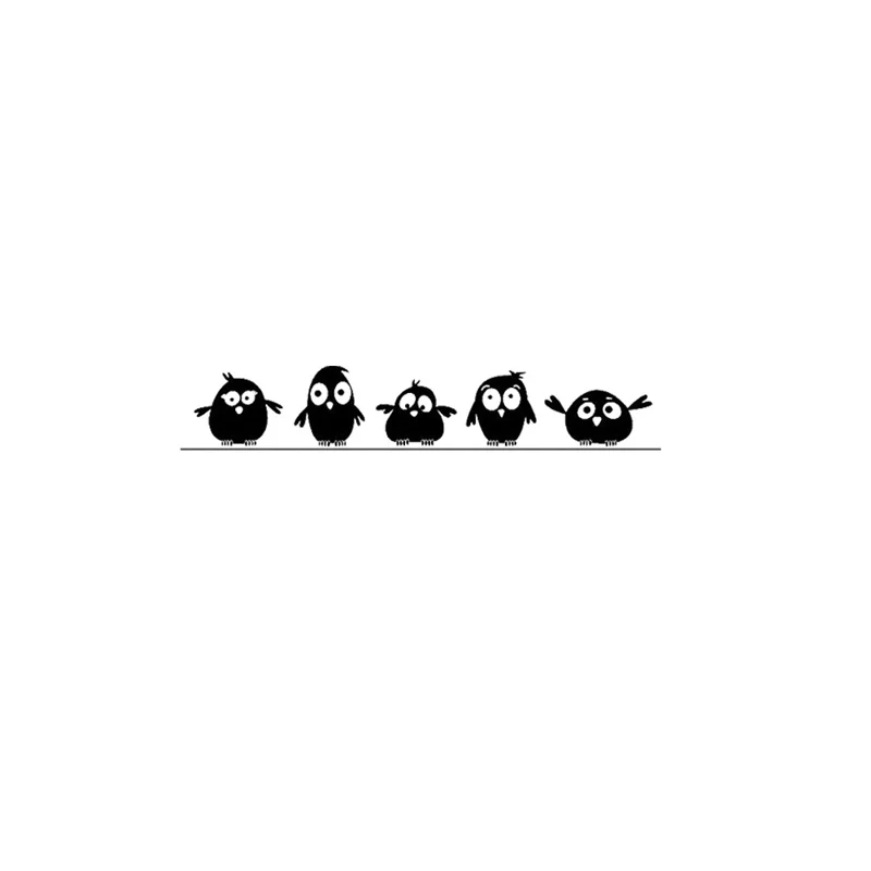 Wall Sticker Wall Stickers Lovely Five Birdies Wall Sticker Kids Rooms Living Room Background Decoration Mural Art Decals Cute Bird Stickers For Home Decor