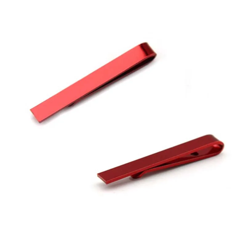 Мужские Зажимы для галстука из нержавеющей стали 5 цветов Простые Модные Цветные