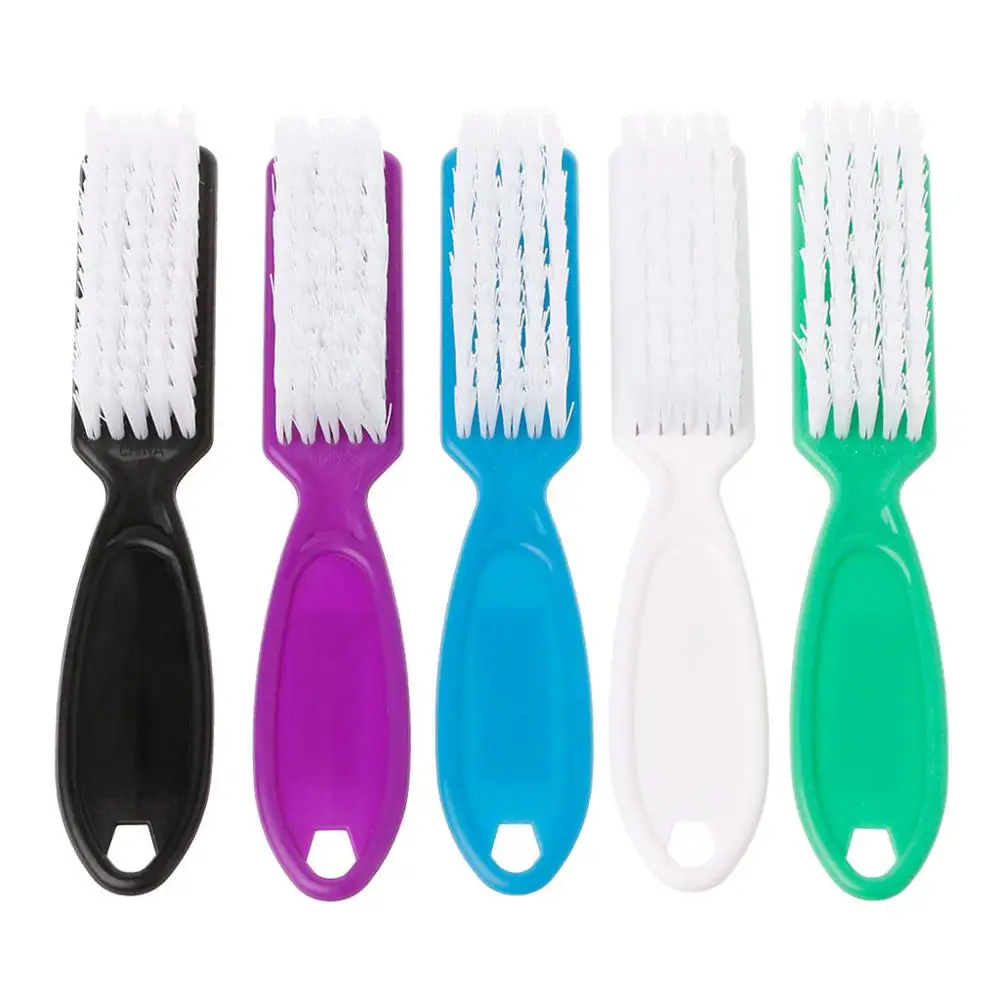 FSHALL 5 Color 2018 Nail Dust Scrub Nail Plastic Brush For File Manicure Pedicure Tool Dust
