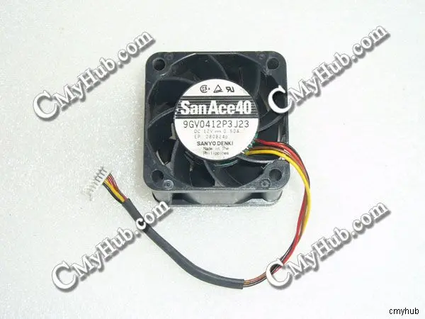 Подлинный для SANYO DENKI 9GV0412P3J23 DC12V 0.60A 8pin 4 провода 2. 0 40X40X28MM охлаждающий вентилятор |