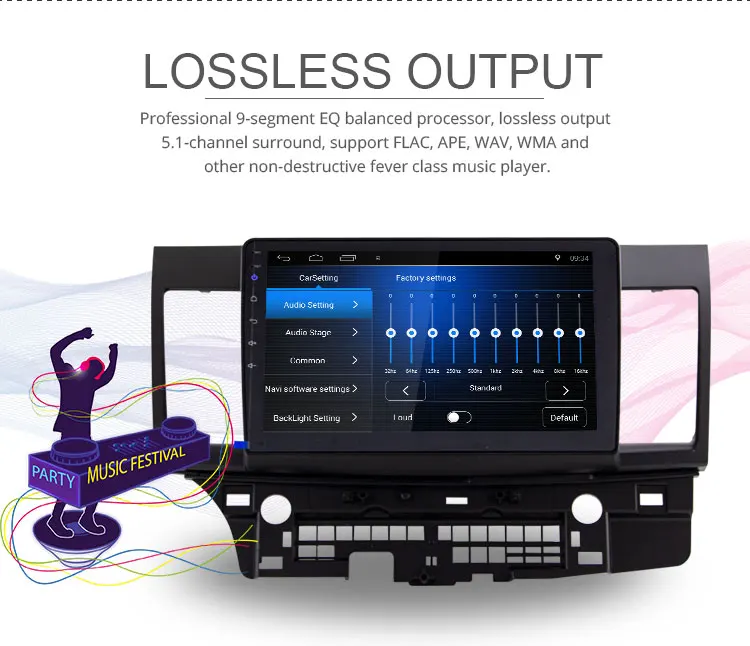 Excellent Besina 10.1 inch Android 8.0 Car Radio For MITSUBISHI LANCER 2007-2016 Multimedia Player WIFI GPS Navigator Audio Stereo RDS 7