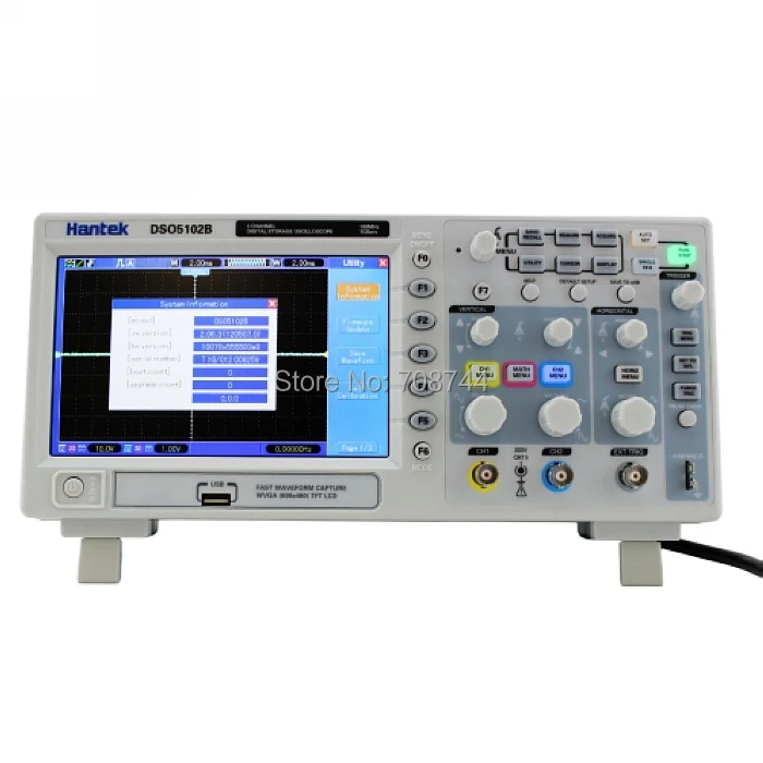 Hantek DSO5102B Цифровой осциллограф 100 МГц 2 канала 1GSa/s, высокое качество осциллограф
