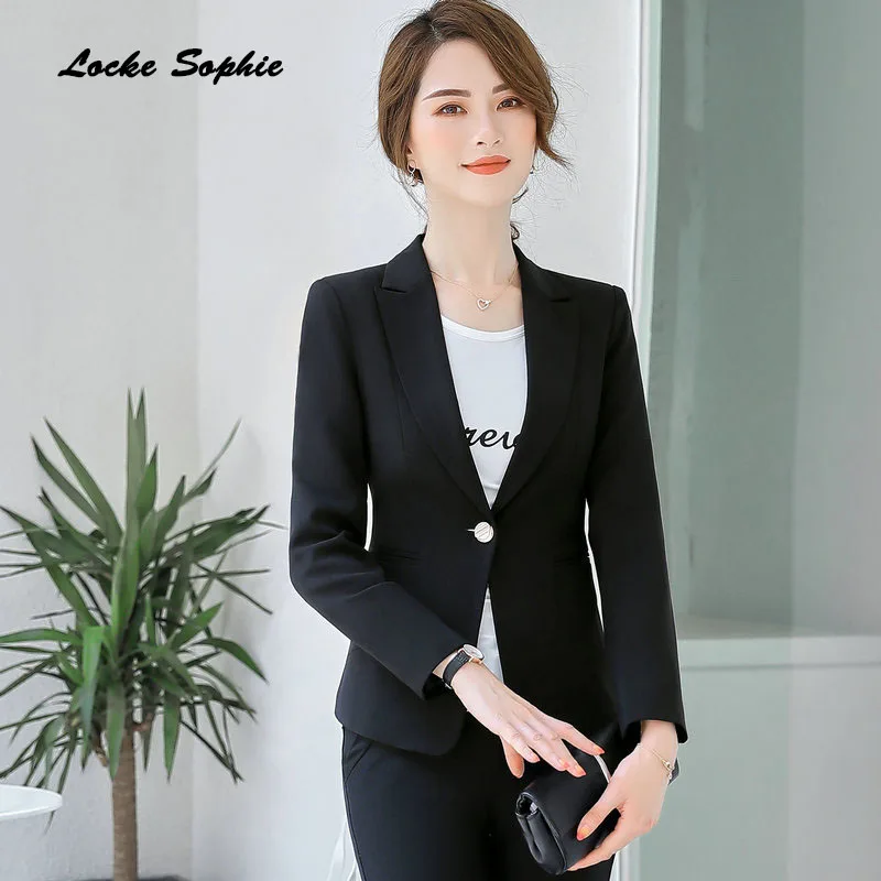 1pcs Women's Plus size Blazers coats 2019 Autumn Fashion cotton blend Splicing Small Suits jackets ladies Skinny Blazers Suits