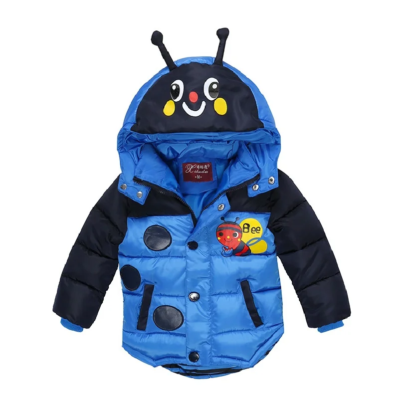 Baby Boys Jacket 2019 Winter Jacket For Boys Cartoon Bees Hooded Down Jacket Kids Warm Outerwear Infant Boys Jackets & Coats