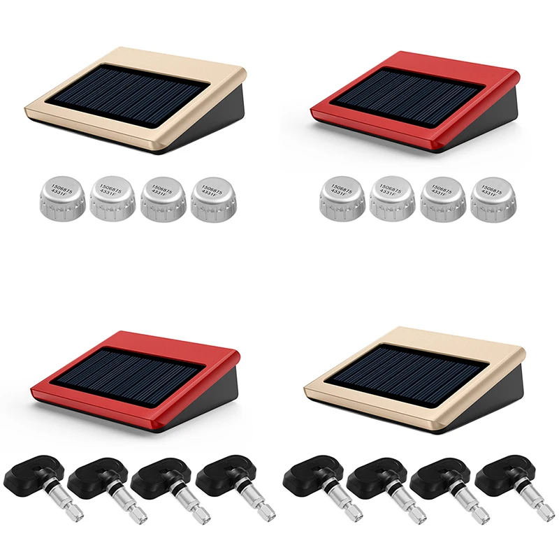 

CAREUD Wireless Solar Tire Pressure Monitoring System Automatic Backlight USB Charging Solar Panel TPMS System