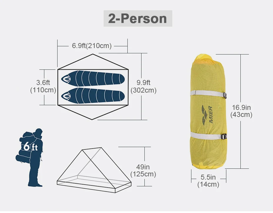 Estações de Mier Pólo de Trekking Barraca de Mochila de 3 Ultraleve para 1 Pessoa Pessoas Não Está Incluído 2 ou 3 6 3 estações para 1 pessoa, 2 pessoas