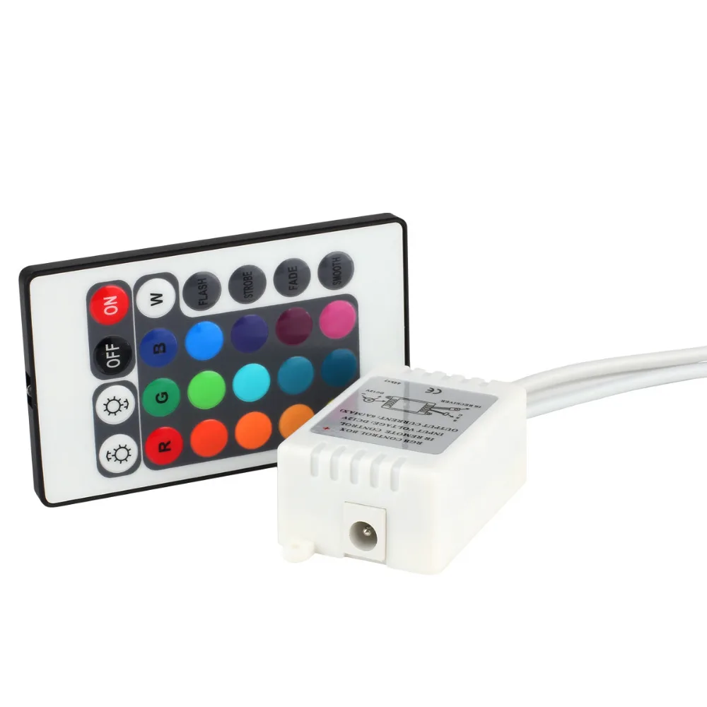 RGB LED Controller Wireless Dimmer DC 12V 16 Static Colors 4 Modes 24 Keys IR Remote Controller for Flexibel RGB LED Strip Light