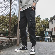 Весенне-зимние тактические военные штаны, Мужская Уличная одежда в стиле хип-хоп, длинные брюки для бега, мужские черные брюки-карго, мужские брюки-карго