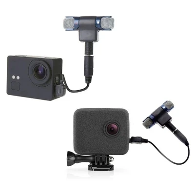 Внешний стерео микрофон Микрофон 3,5 мм для мини-usb микро адаптер кабель для GoPro Hero 3 4 xiaoyi SJCAM H9 eken AEE Спортивная камера
