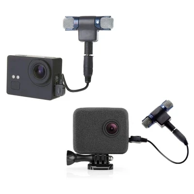 Microphone Eken Gopro Camera External Stereo Mic Microphone To