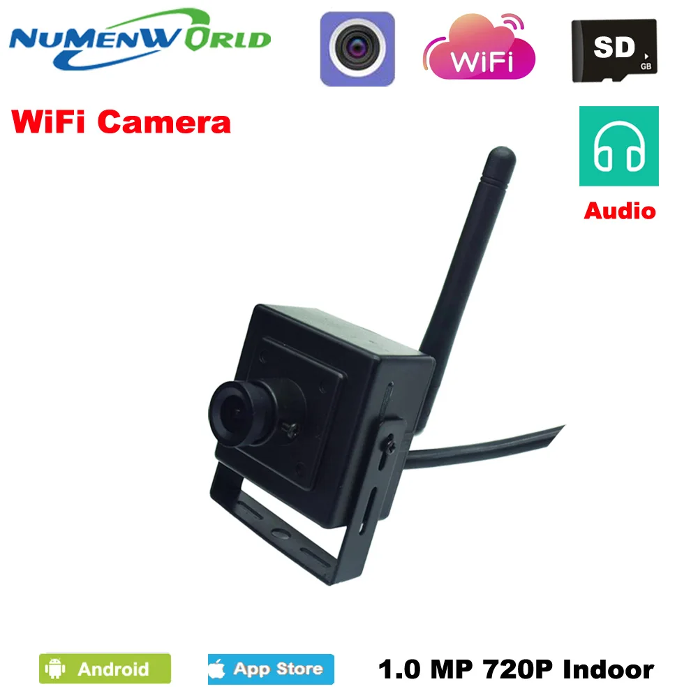 Беспроводная мини ip камера 720P SD HD P2P 802.11b/g/n Wi Fi сетевая IP микро TF карта